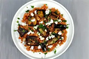 recette-vegetarienne-boulgour-aubergines-chevre